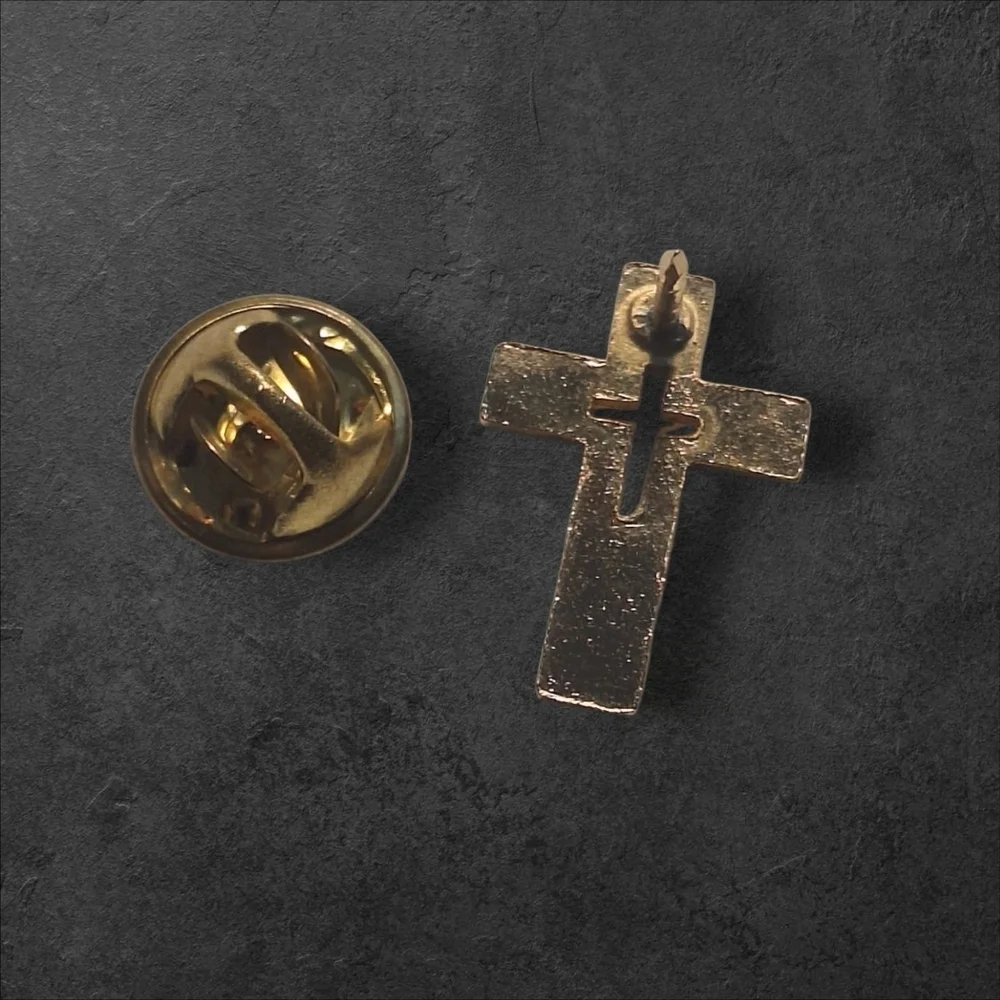 Vintagr Gold Cross Lapel Tie Pin Estate Sale